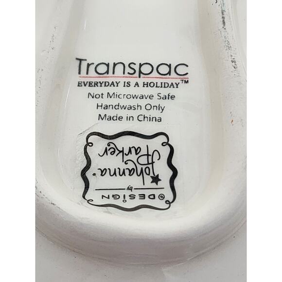 HOLIDAY REINDEER-SPOON/TEA BAG HOLDER-Transpac-Johanna Parker-Embossed-Holiday - Picture 7 of 10